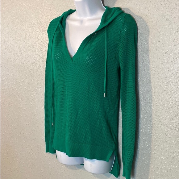 MICHAEL Michael Kors Green Knit Mesh V-Neck Pullover Sweater - Picture 8 of 8